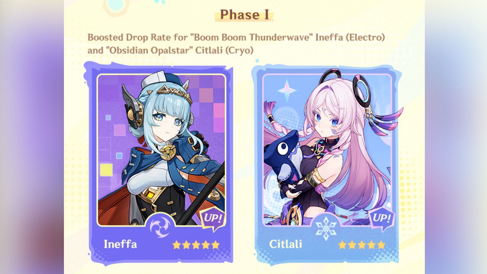 Genshin Impact 5.8 Event Wish banners Phase I (Image via HoYoverse)